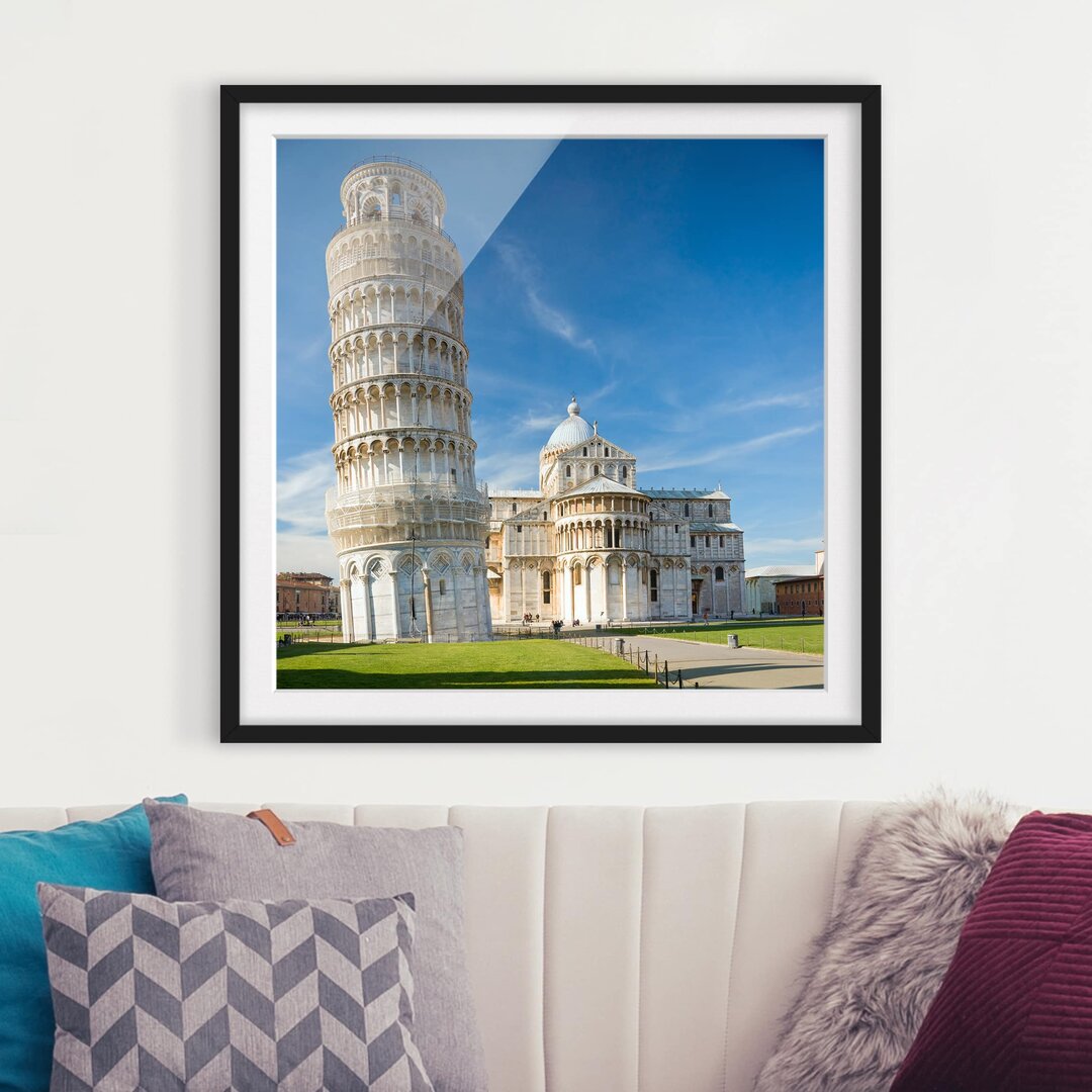 Gerahmter Fotodruck Der Schiefe Turm von Pisa