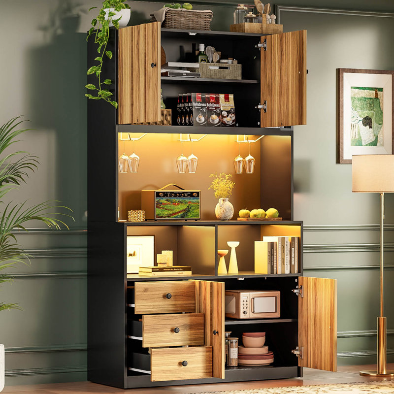 180 cm H Standard Pantry / Tall Cabinet, Natural