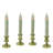 White and Gold LED C5 Flickering Window Christmas Candle Lamp with Timer 8.5"