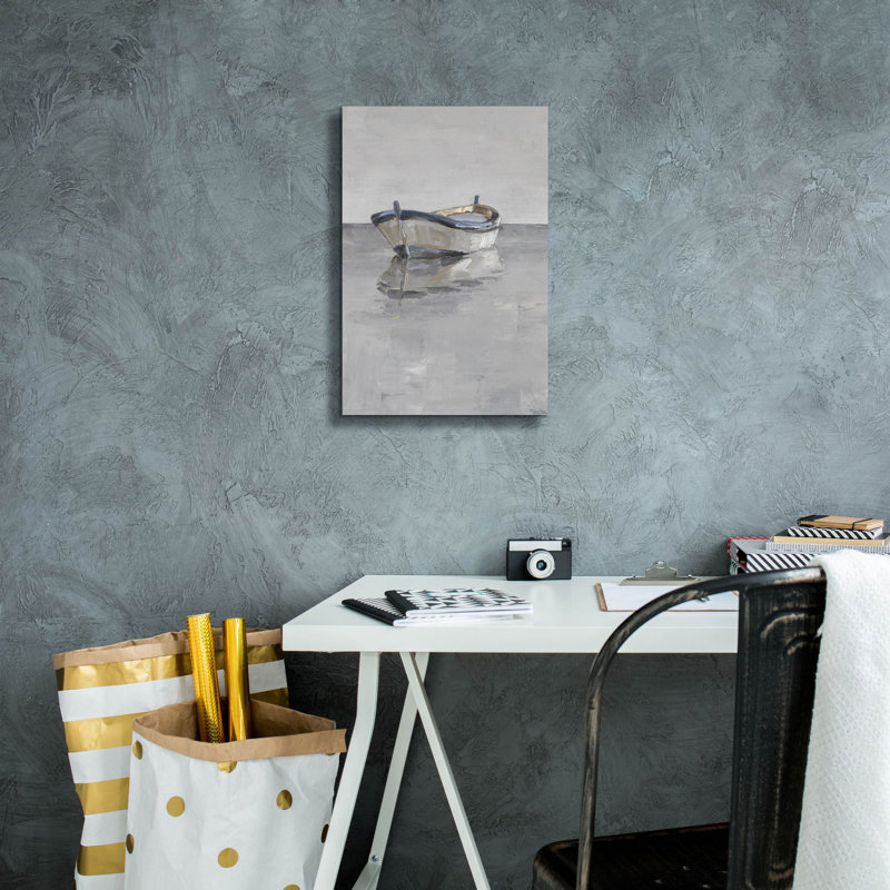 «Boat On The Horizon 2» par Ethan Harper, art mural sur toile, H 18 po x l 12 po x P 0,75 po