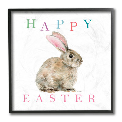 Joyeuse Pâques avec le lapin Woodland