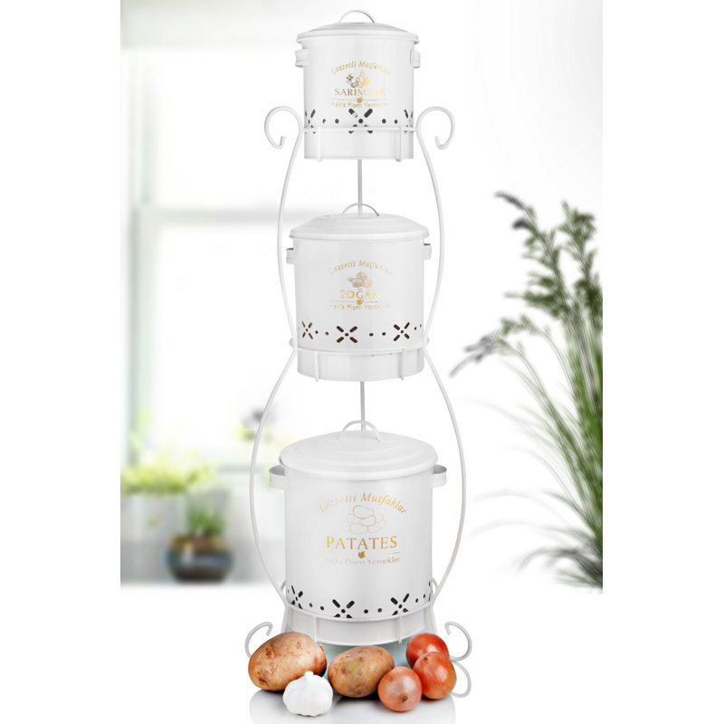 Ensemble de 3 contenants alimentaires Caplan, Blanc