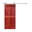 Porte de grange peinte en bois avec ensemble de quincaillerie d’installation-53391508