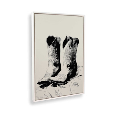 Western Noir Canvas Print in a Frame