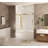 Frameless Shower Door 56-60 "W X 60" H, 1/4 "(6 Mm) Clear Tempered Glass-120178794-120178799