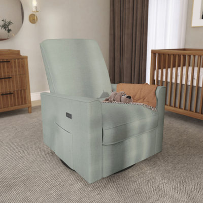 Greenguard Gold Certified Upholstered Swivel Reclining Glider