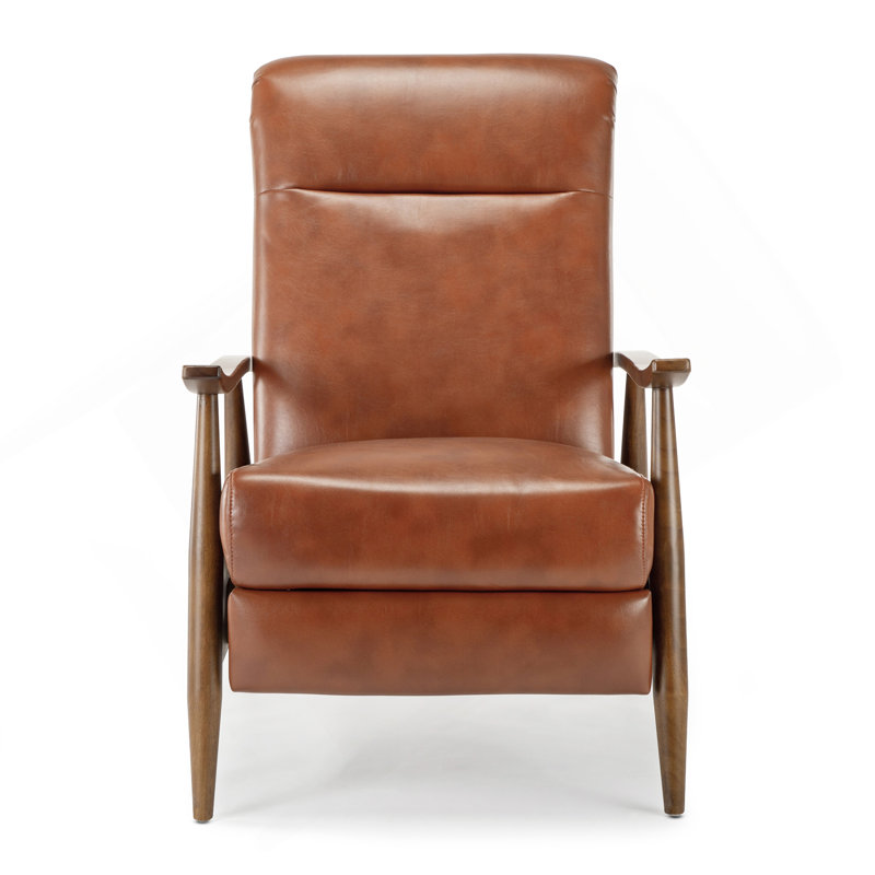 Fauteuil inclinable Sarasota, Similicuir caramel