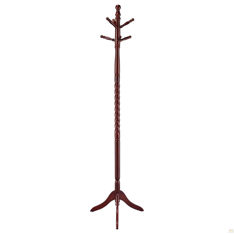 Merlot Coat Rack with Twisted Post