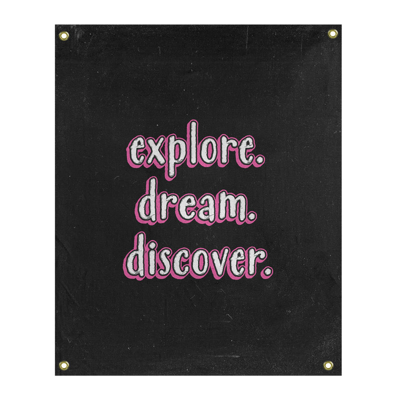 Tapisserie tableau noir en polyester discover rêve, H 80 po x l 59 po, Rose