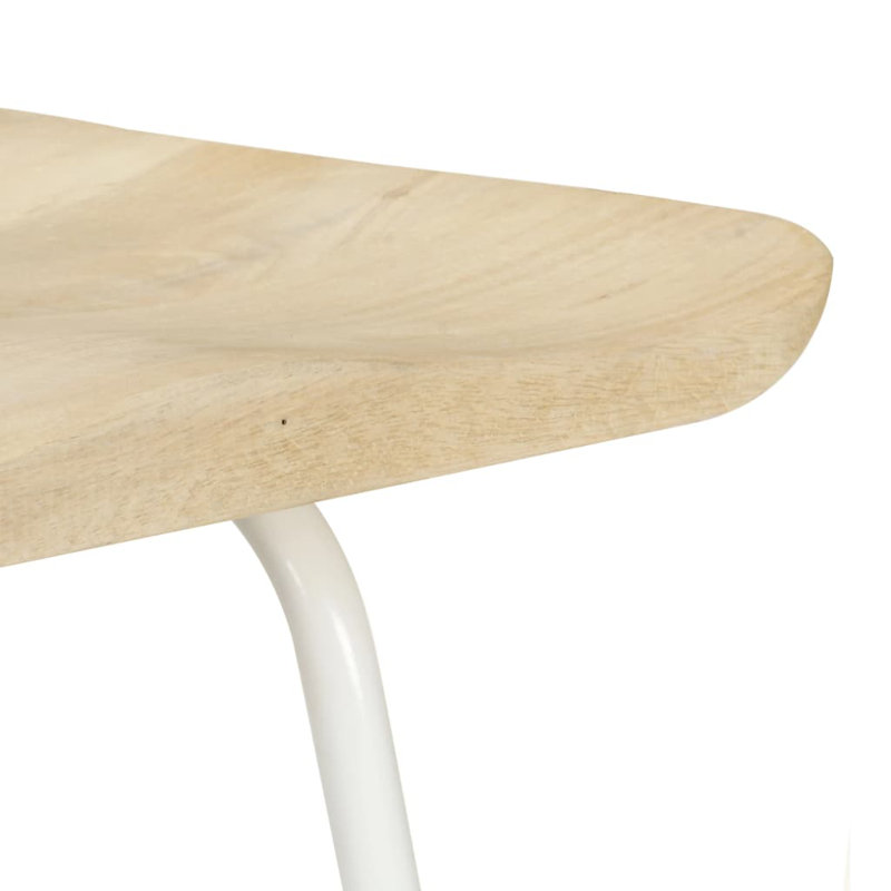 Counter Stool with Metal Frame, White, 2