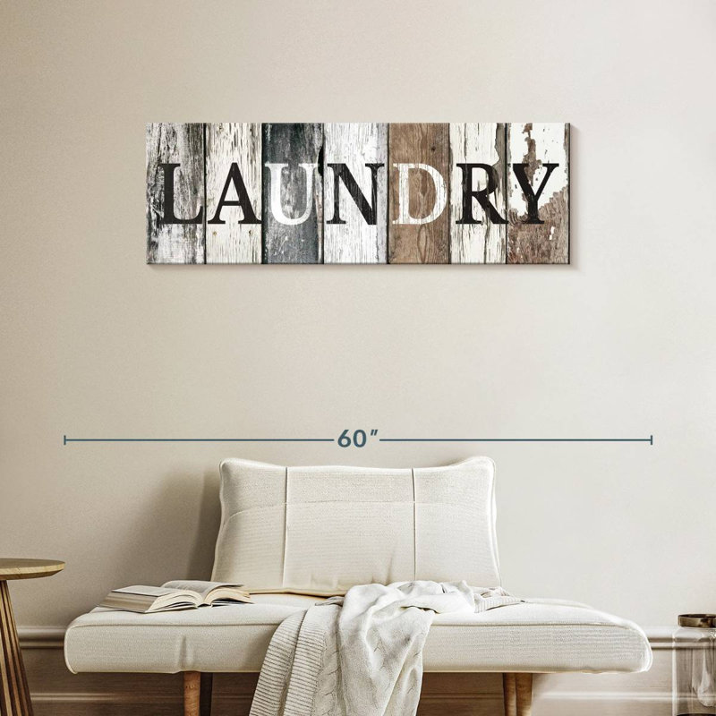 Impression sur toile  Rustic Laundry, H 14 po x l 42 po x P 1,25 po