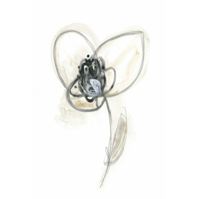 Monochrome Floral Study VII - Wrapped Canvas Painting