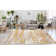 Alban Abstract Shag Gold/Beige Indoor Area Rug