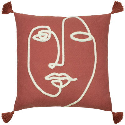 Uno Face Abstract Square Cushion