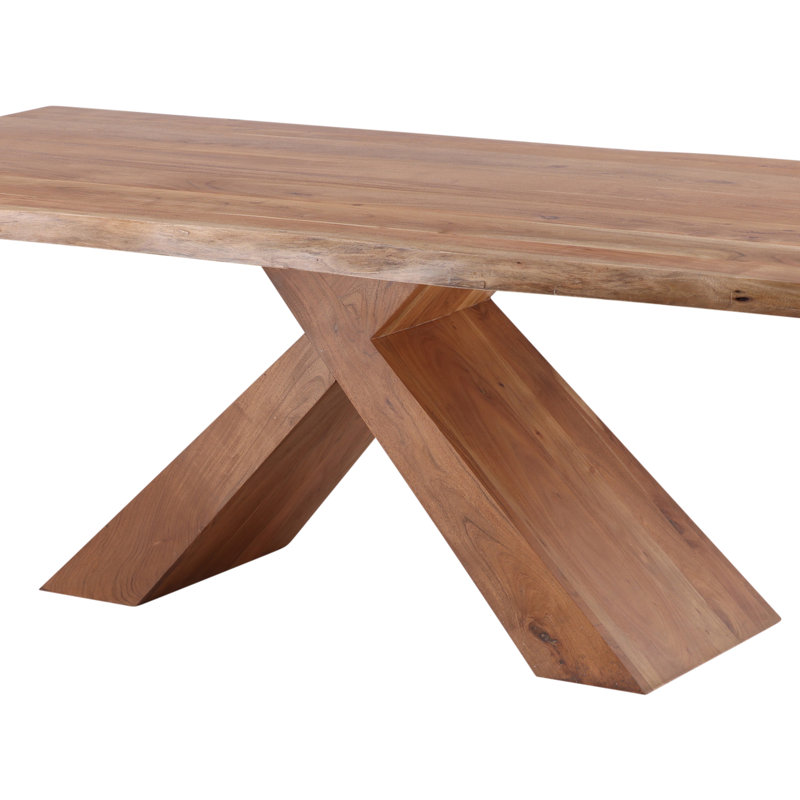  Willis Natural Acacia X-Base Dining Table