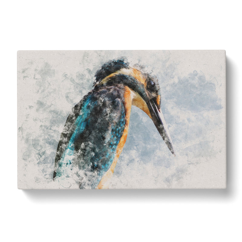Kingfisher Bird Vol.1 - Wrapped Canvas, 60cm H x 91cm W x 3cm D