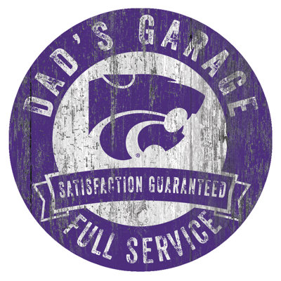«NCAA Dad's Garage Sign», impression sur bois