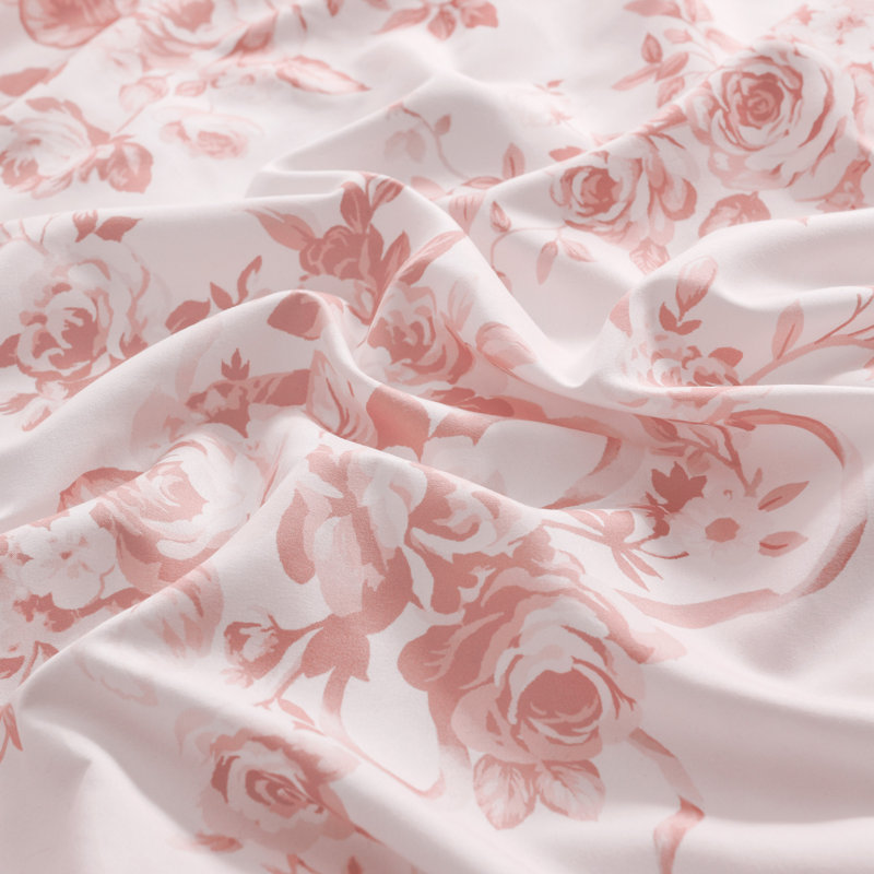 Ensemble de couette fleurie pour lit queen, parure de lit à fleurs roses, ensemble de lit fleuri vintage doux, couette légère toutes saisons