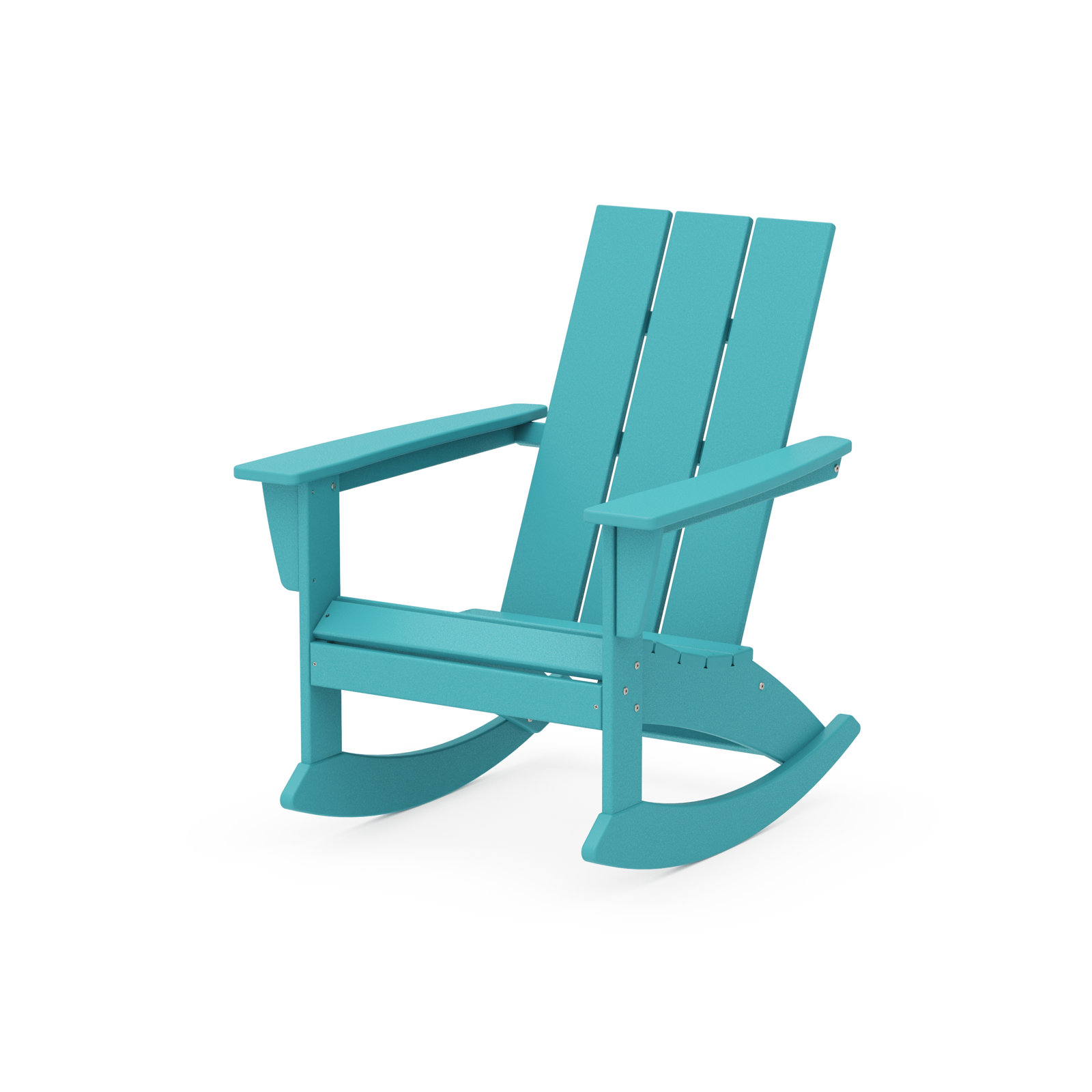 POLYWOOD® Modern Adirondack Patio Rocking Chair, Aruba