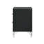 2 Drawers Modern Nightstand Bedside Table, Black