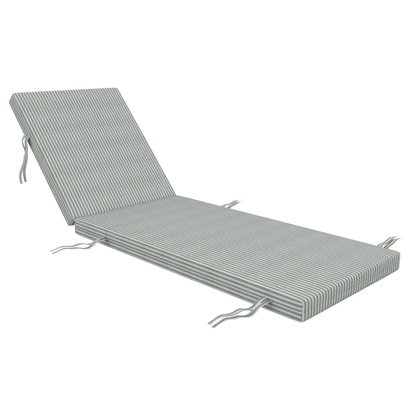 Coussin de chaise longue d'extérieur Lani Sunbrella®, Sail Away Aloe, L 25 po x P 50 po