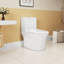 Toilette monobloc 1,1 / 1,6 GPF allongée à hauteur de confort très grande, certifiée CUPC, certifiée WaterSense, céramique, couleur blanche, siège à fermeture en douceur