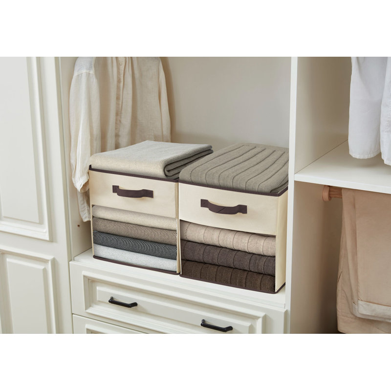 Ensemble de cubes en tissu, 11 po x 10,50 po x 10,50 po, Beige