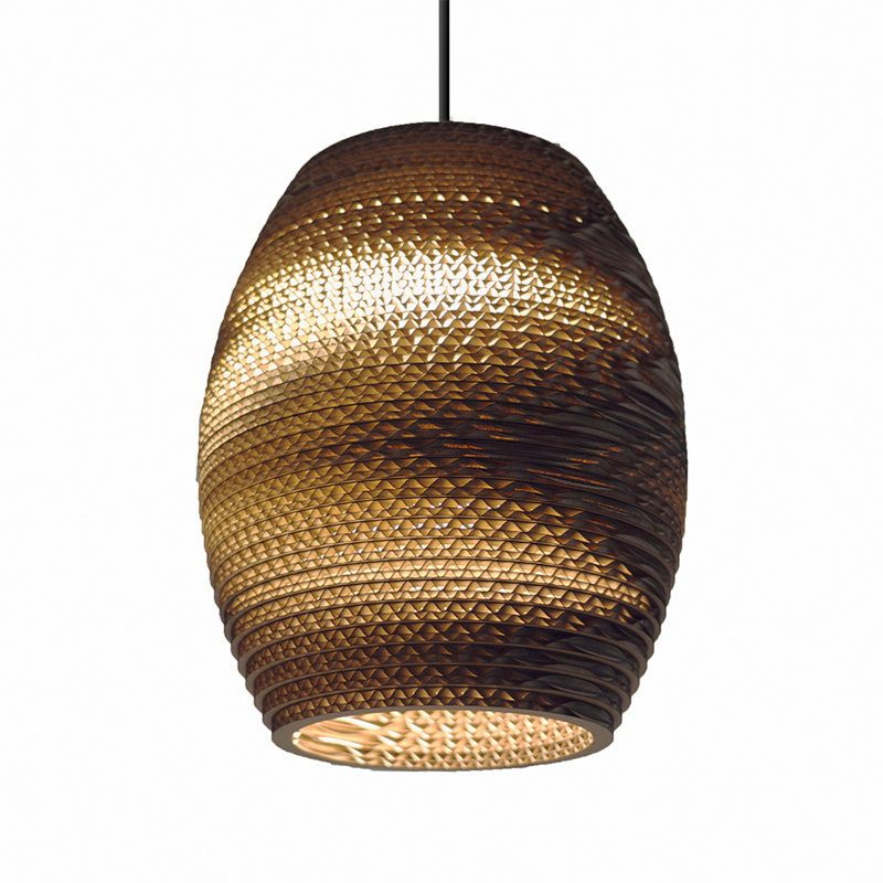 Luminaire suspendu Scraplights Oliv, Brun