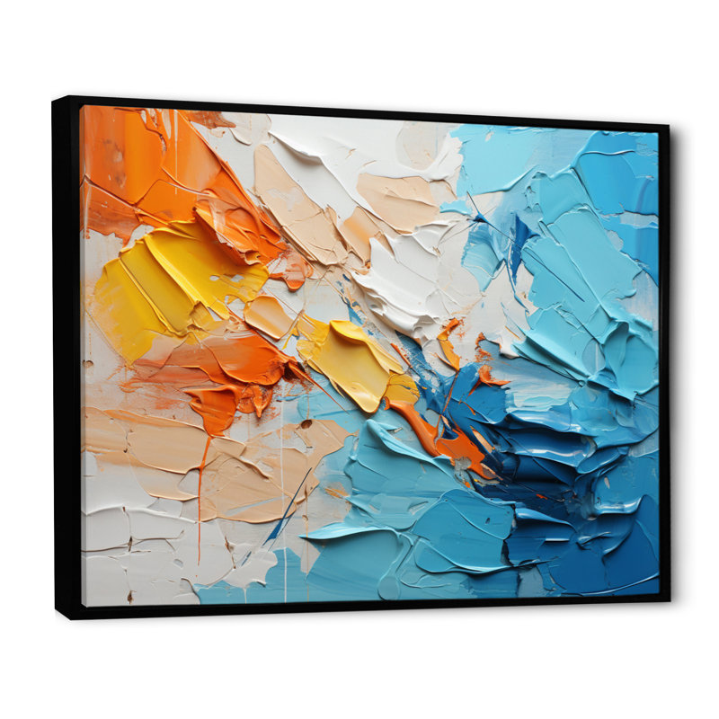 Gerlean Collage Fusion VII On Canvas Print, 12" H x 20" W x 1" D, Black Floater Framed