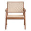 Fauteuil d'appoint Velentina, rotin et finition naturelle