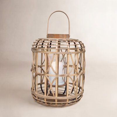 Latonia Wood Lantern Candle Holder