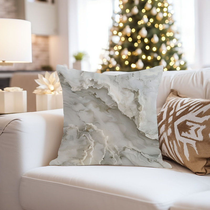 Abstract Marble Geode Agate Pattern VI Modern Throw Pillow Cover, 20x20