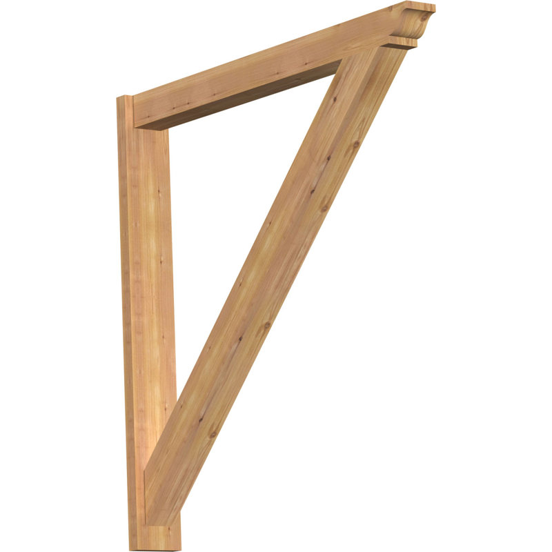 Persienne traditionnelle en bois rustique, Sapin Douglas de 5 1/2 po (lisse), P 48 po x H 48 po