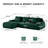 114" Modern L-Shaped Modular Sectional Sofa for Living Room,Flannelette Fabric,Oversized 3-Seater Couch,boneless sofa ,Movable Ottoman,Buckle connection,Anti-slip Design,No Assembly-470255627