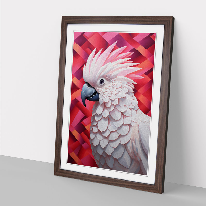 Single Picture Frame Print on Wood, 64cm H x 46cm W, Walnut Framed