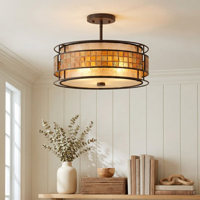 Glass Semi Flush Mount