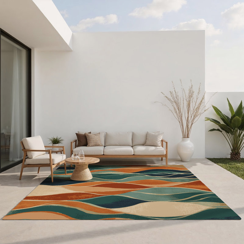 Tapis intérieur et extérieur Woodland Whispers, Rectangle 1 pi 6 po x 2 pi 6 po