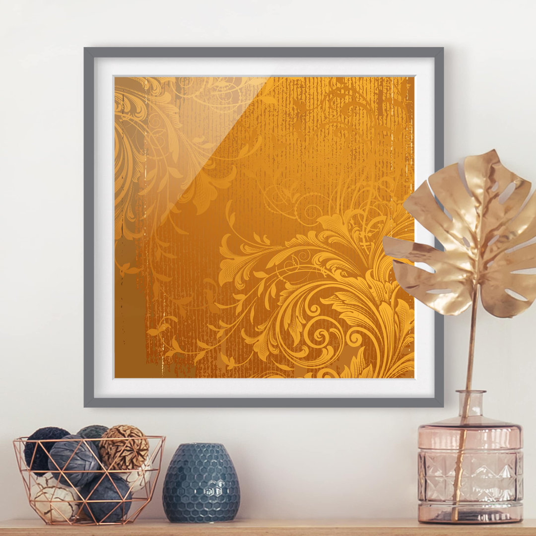 Gerahmtes Poster Golden Flora