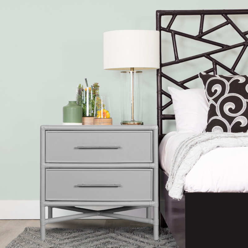 Venice 2 - Drawer Nightstand, Light Gray