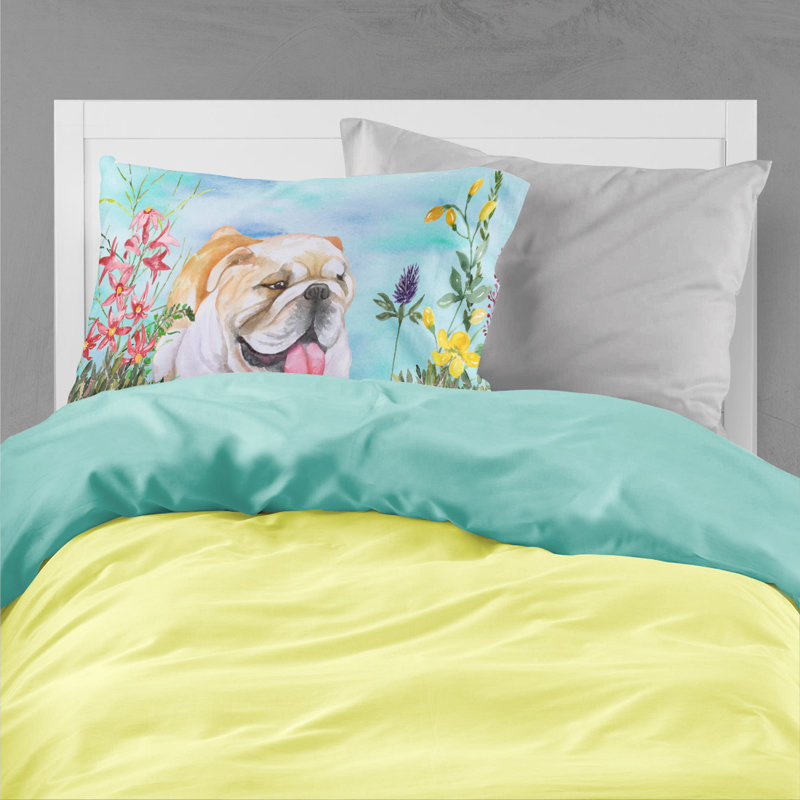 Taie d’oreiller spring, Bouledogue anglais