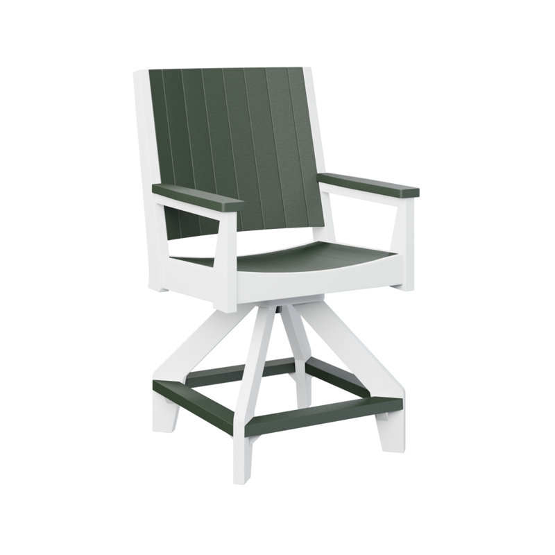 Fauteuil de comptoir pivotant Berlin, 21.5", Bois flottant gris