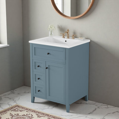 Meuble-lavabo gris avec lavabo «24»
