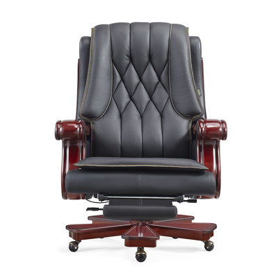 Fauteuil président en cuir véritable