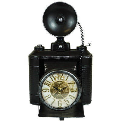 Analogue Metal Mechanical Tabletop Clock in