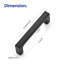 Poignées carrées pour armoires de cuisine, paquet de 10, poignées plates plates, 3 po, noir mat-123655214-123655218-123655217