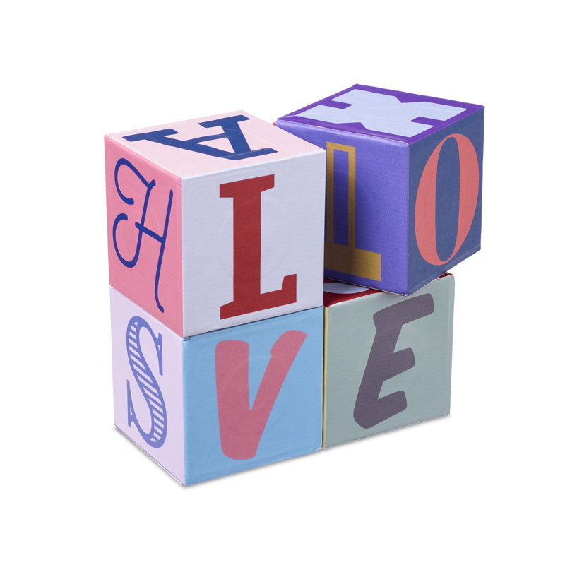 Puzzleblocks 4 Piece Blocks Decorative Puzzles Set