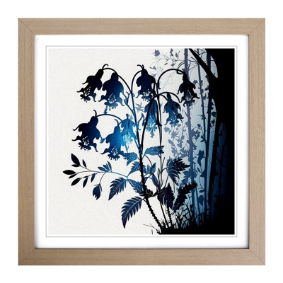 Bluebell Silhouette - Framed Print