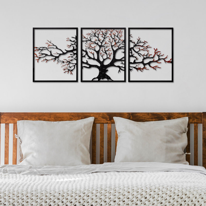 Accessoire mural décoratif en métal, Multi-couleur, H 19,3 po x l 15,7 po x P 0,6 po