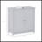 Kleankin U-Shape Cut-Out Pedestal Sink Storage Cabinet With Adjustable Shelf, Gray-1144904366