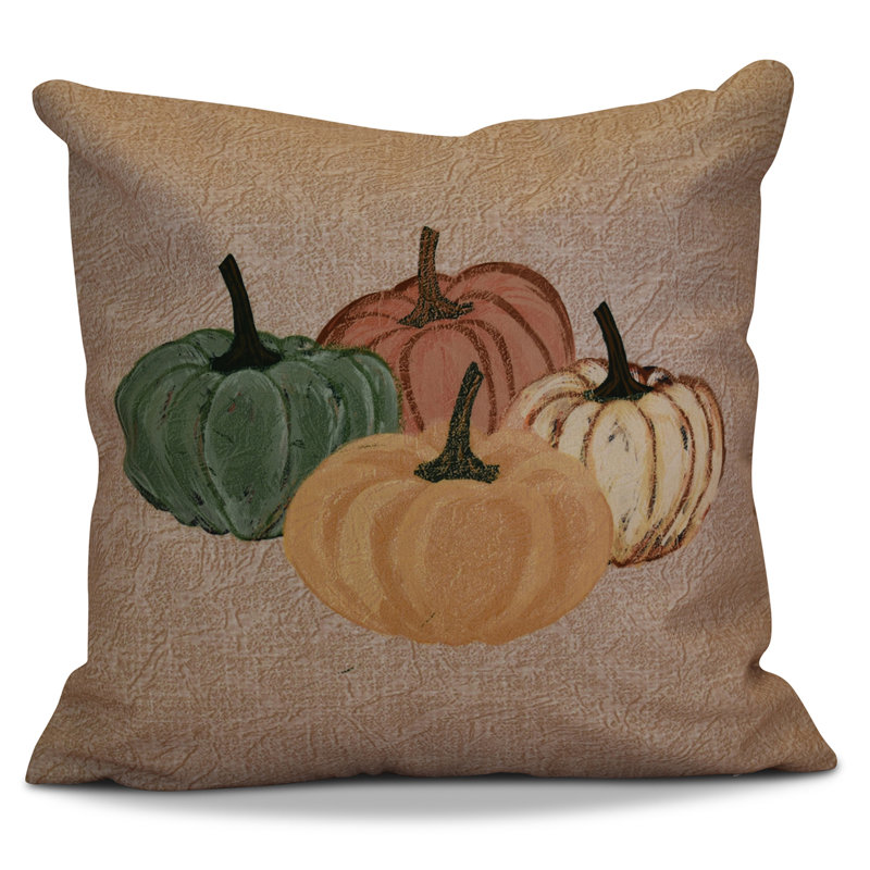 Flipping For Fall Geometric Reversible Throw Pillow, 16" H x 16" W x 2" D, Taupe